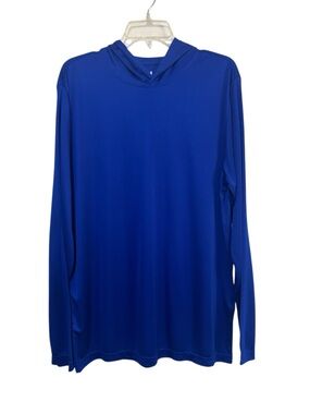 Team 365 Royal Blue Performance Long Sleeve Hooded Sun Shirt Large
